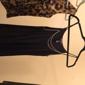 Ladies black swing tank top